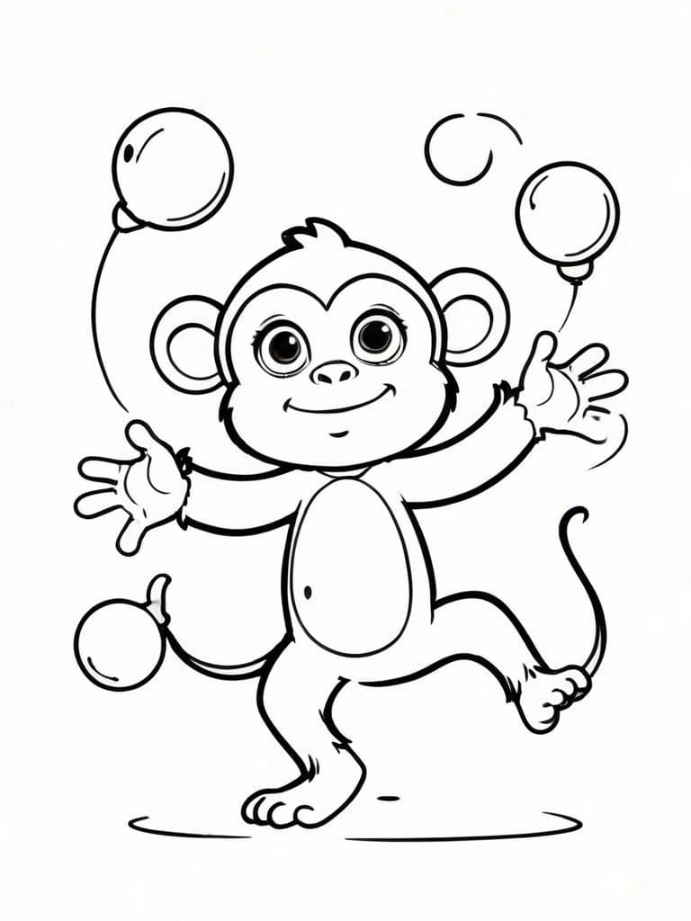 desenho para colorir macaco