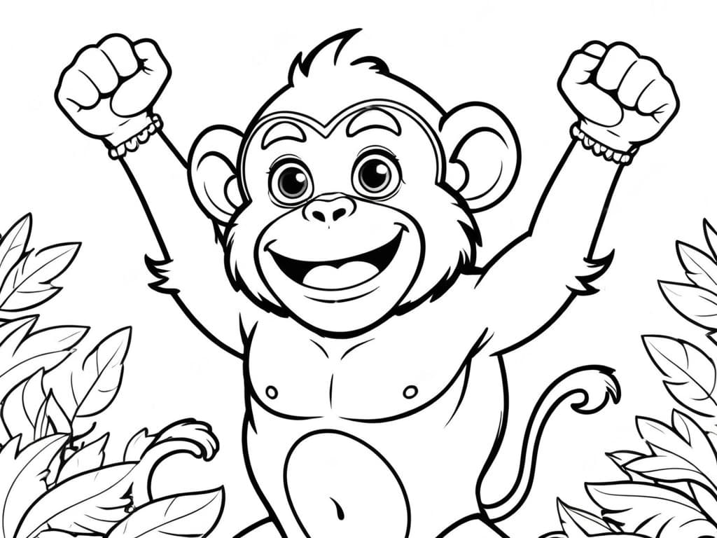 Macaco vencedor para pintar