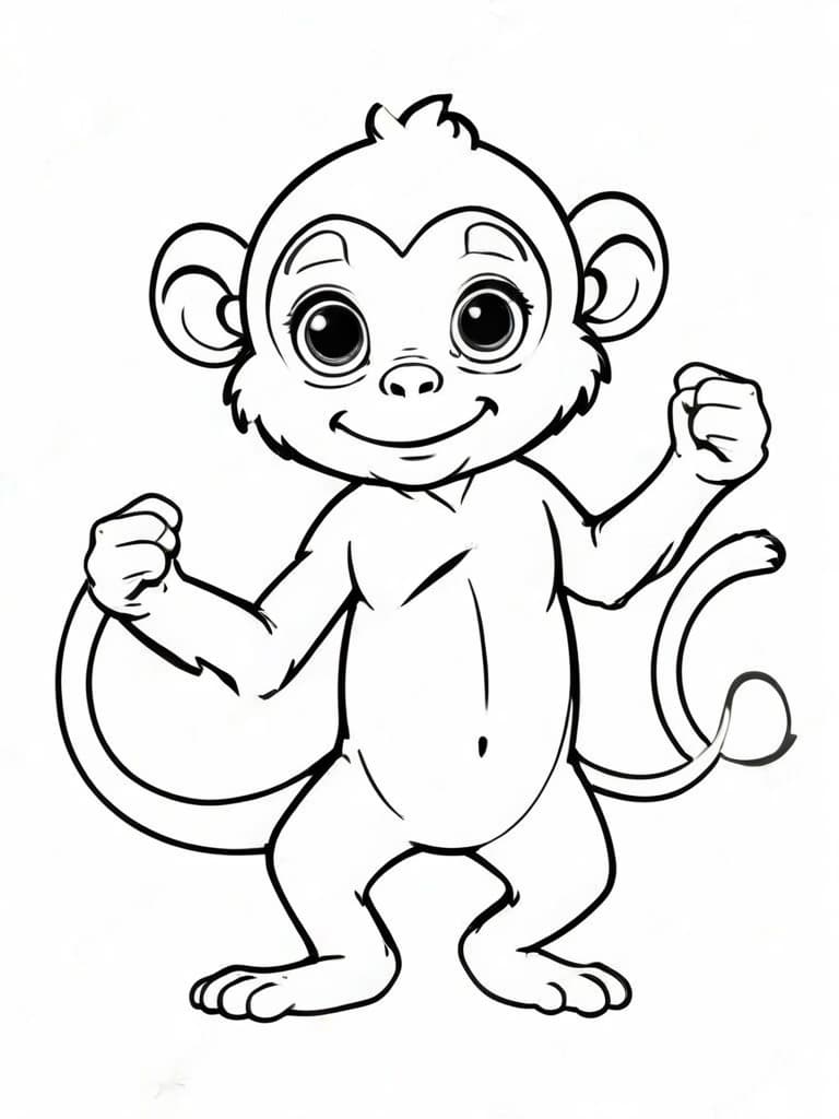 Macaquinho forte para colorir