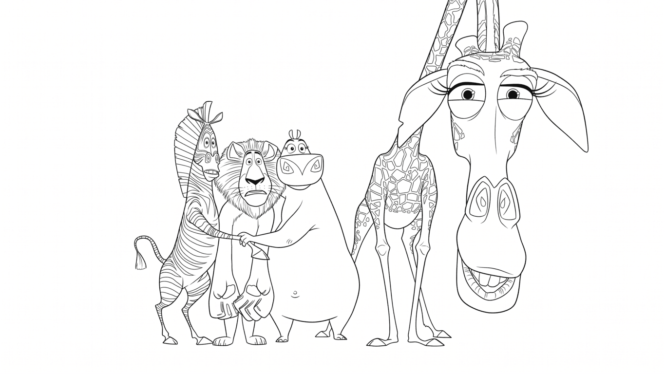 Madagascar para colorir