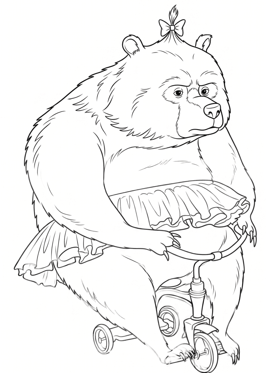 Ursa de Madagascar para colorir