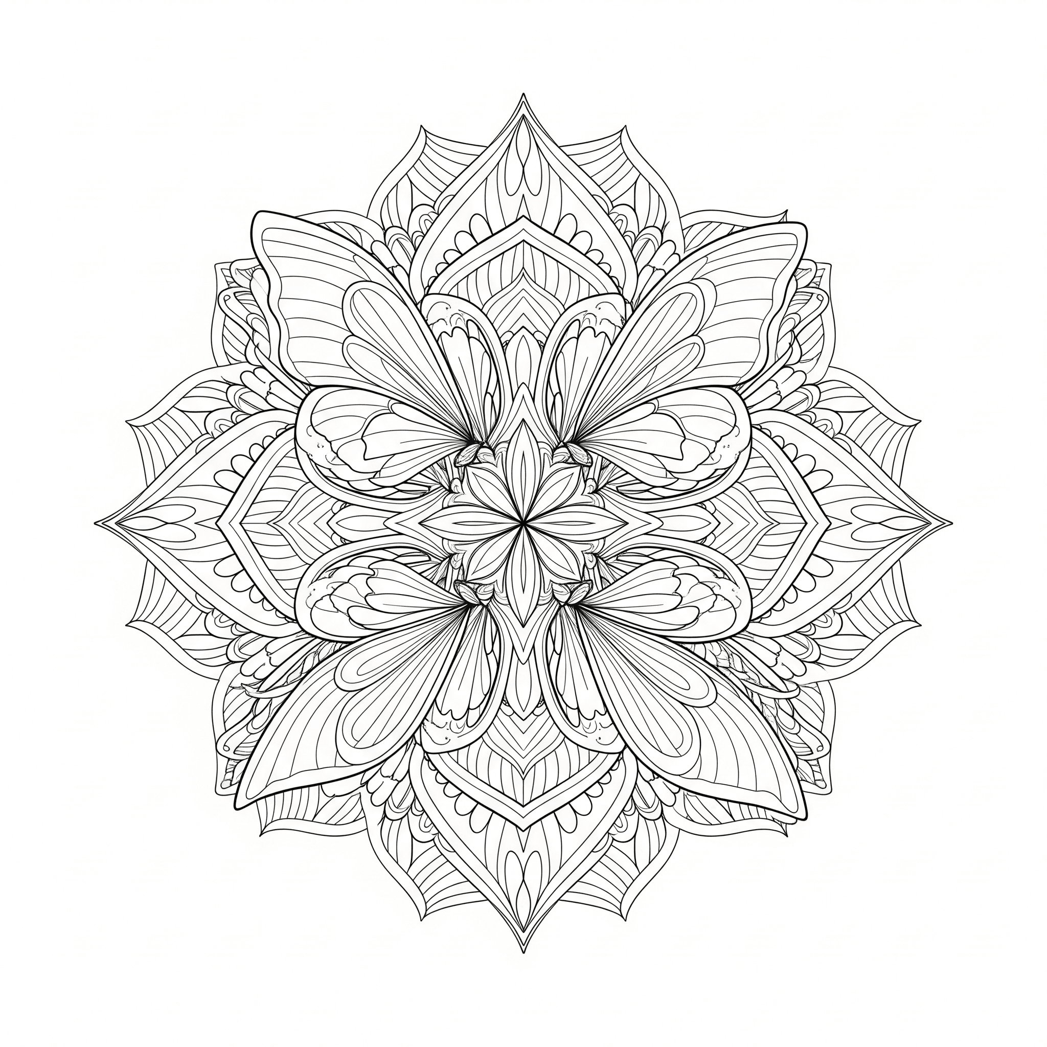 Mandala de borboleta para colorir