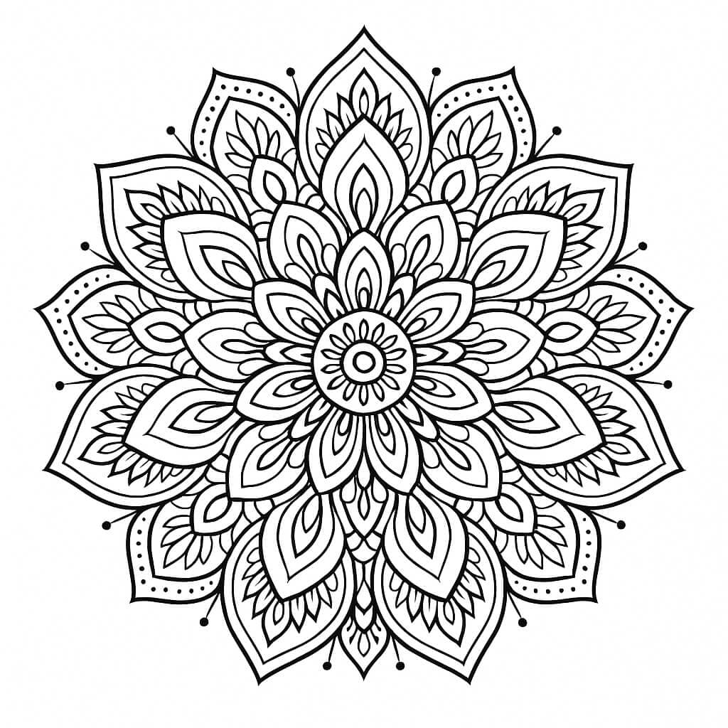 Mandala detalhada para colorir
