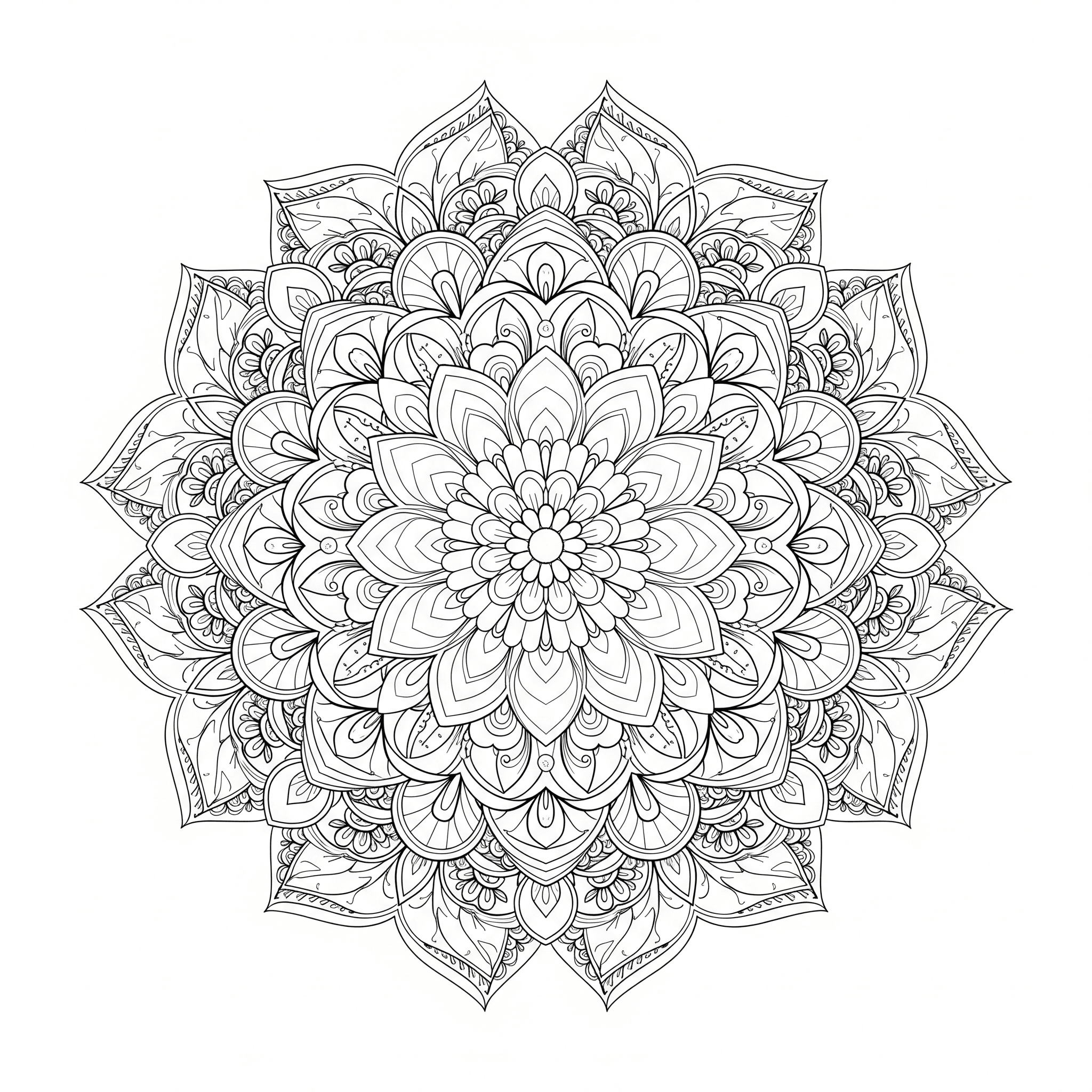 Mandala detalhada para colorir