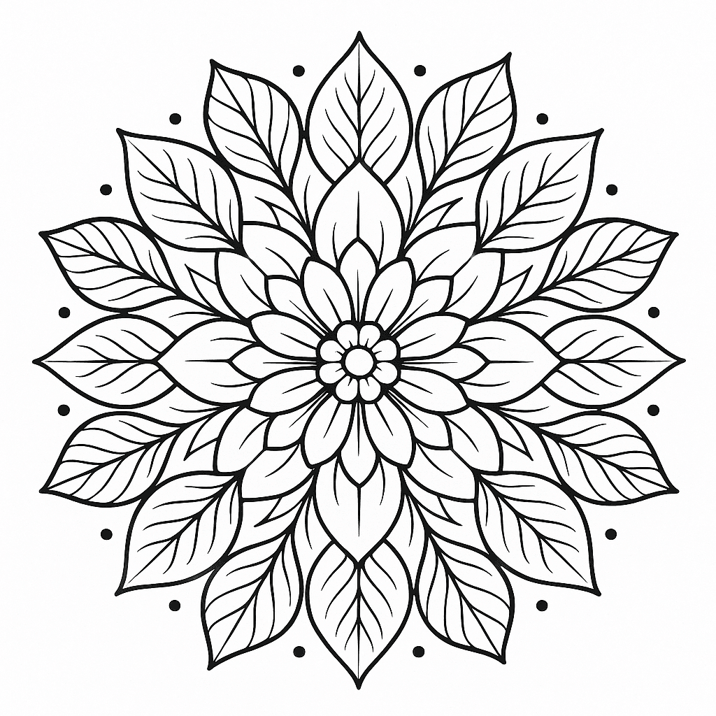 Mandala floral para colorir
