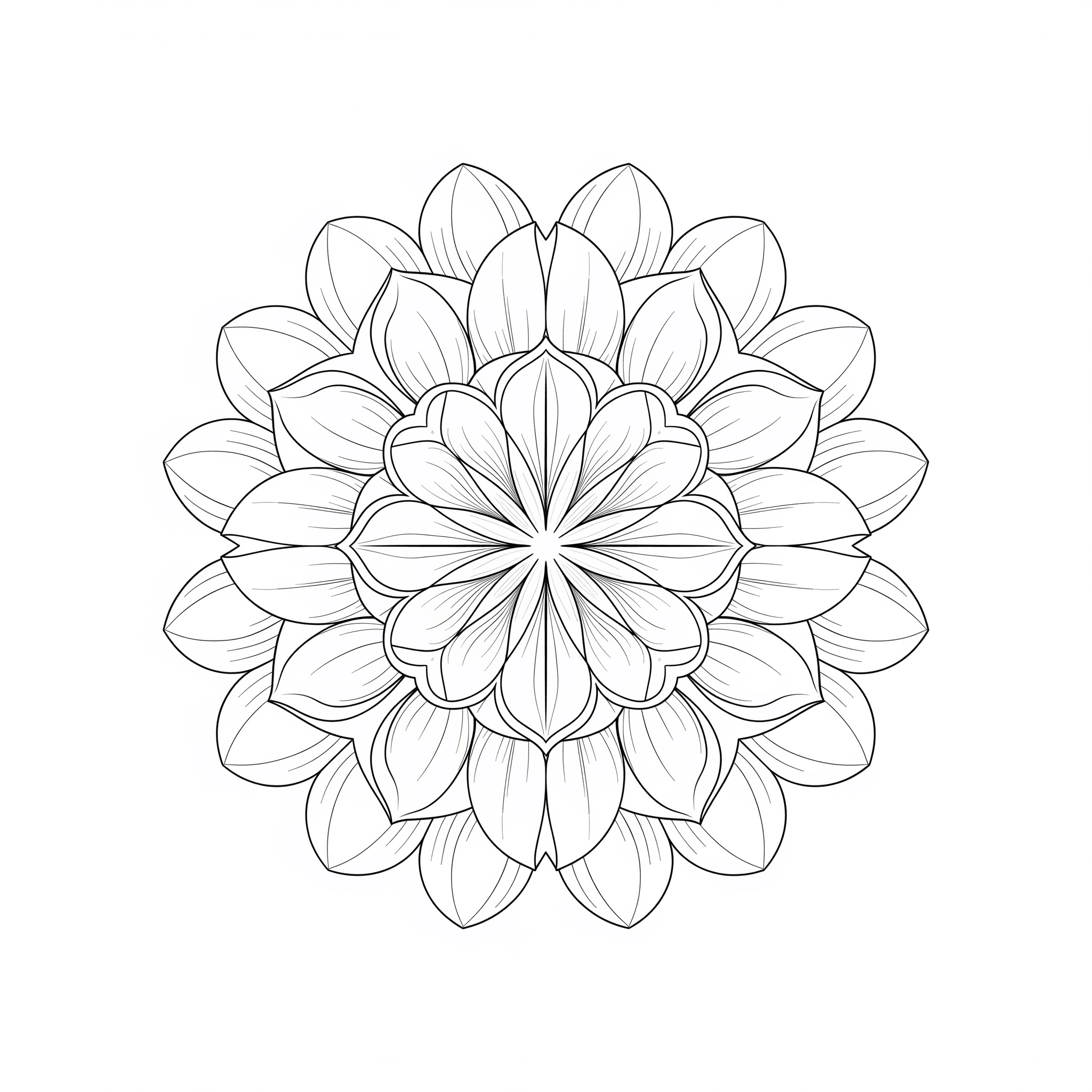 Mandala pétalas e flores para colorir
