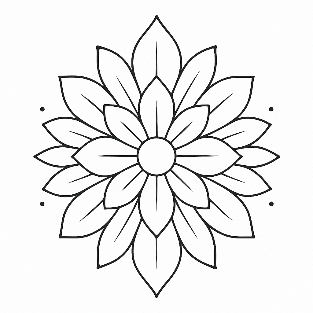 Mandala simples para colorir