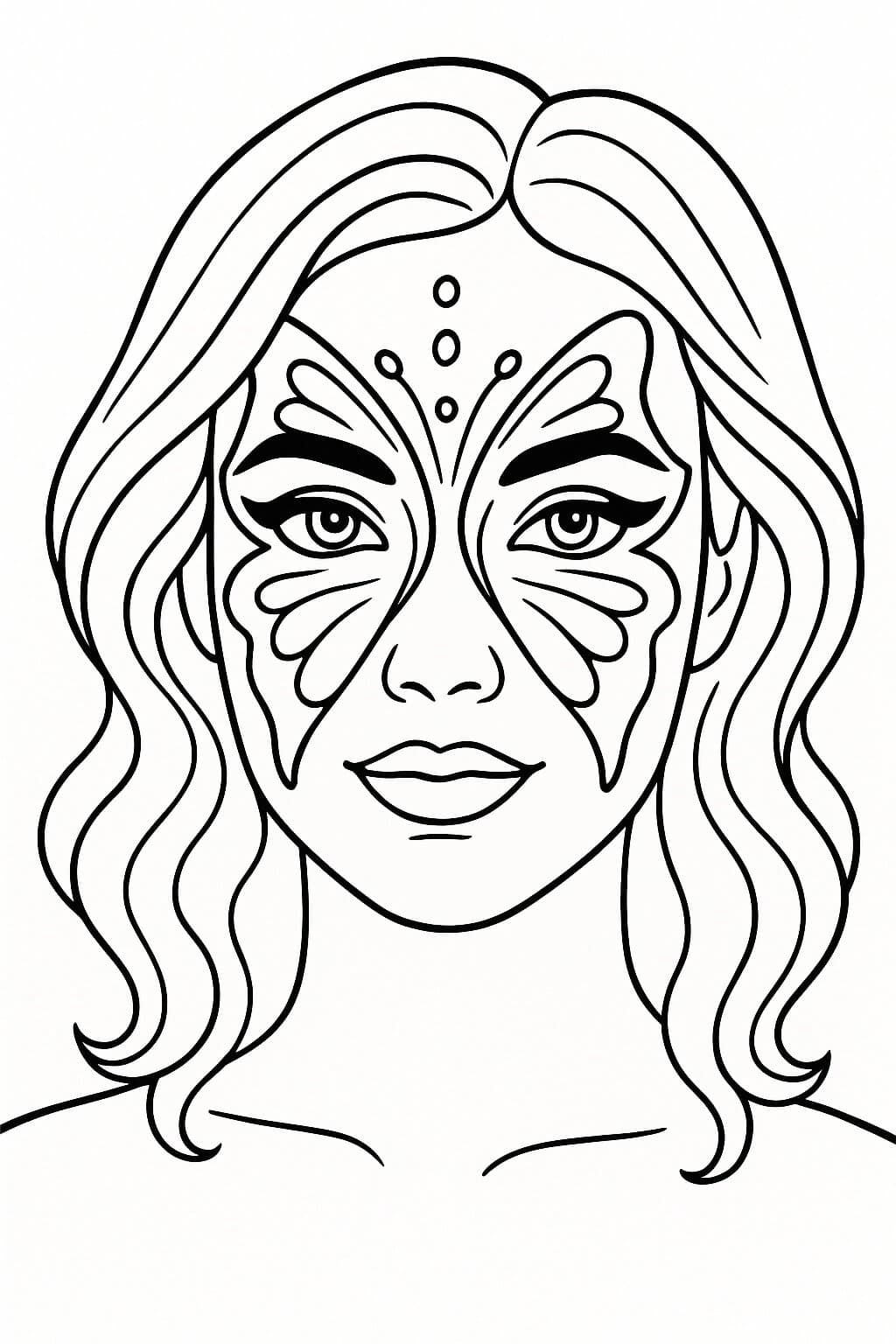 Maquiagem artística para colorir