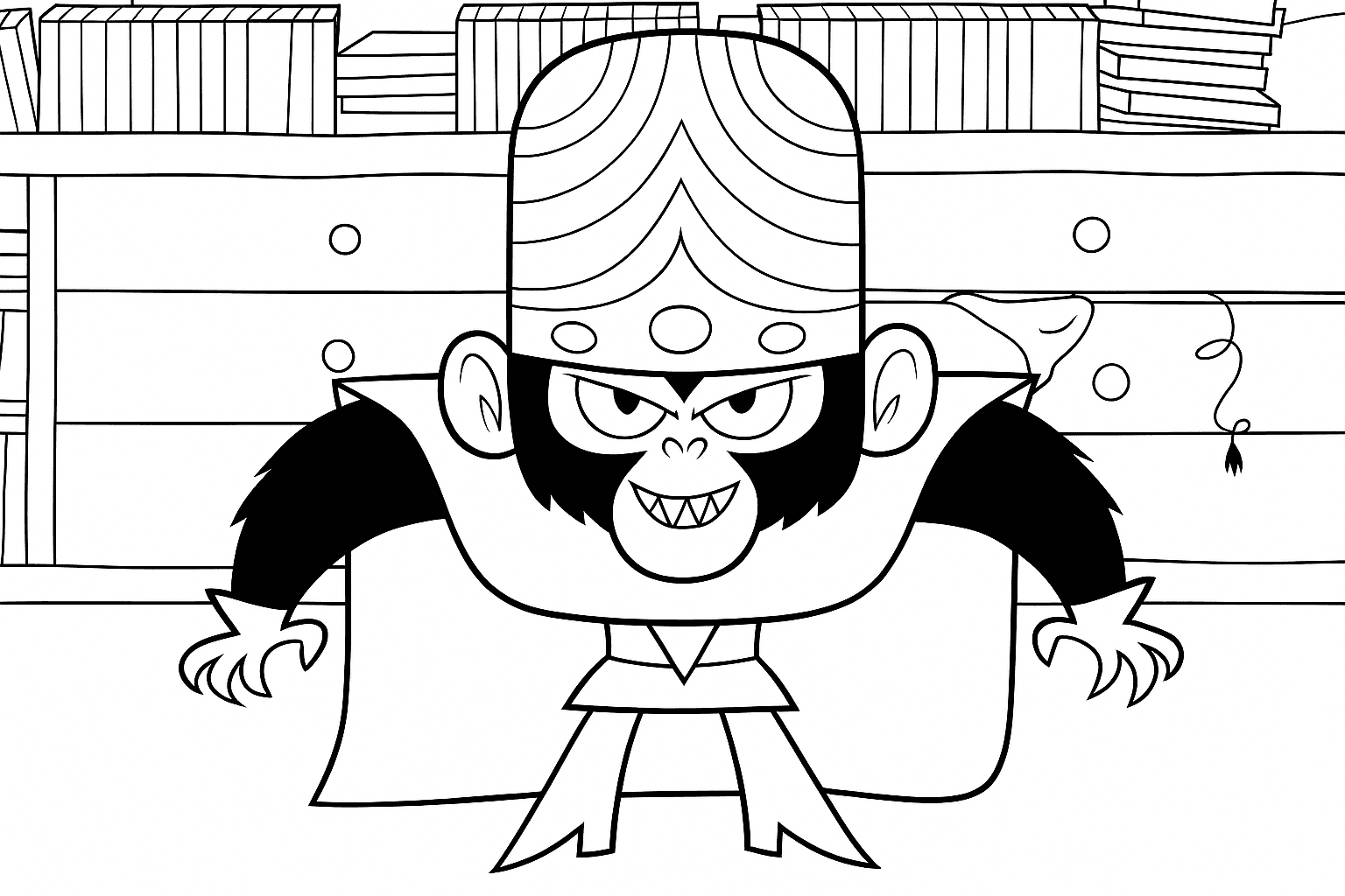 Macaco Louco para colorir