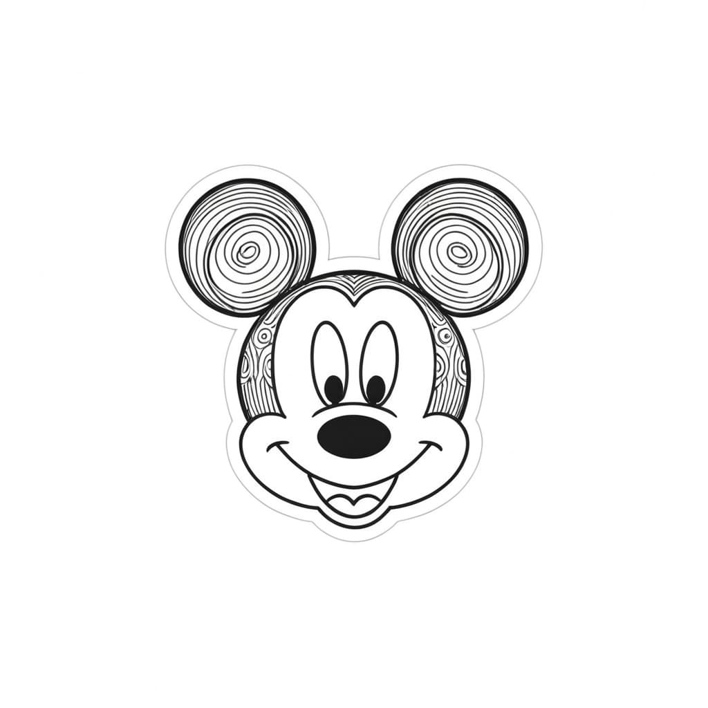 Mickey feliz para colorir