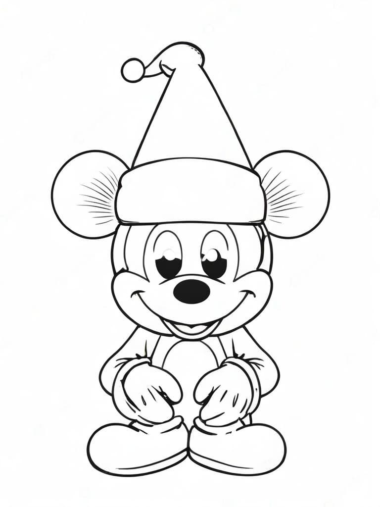 Mickey natal para colorir