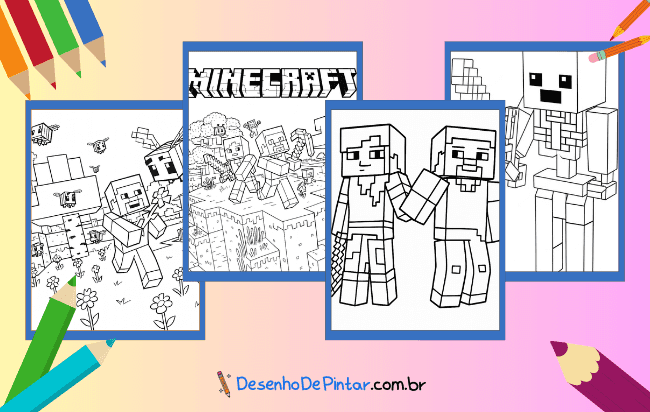Desenhos de Minecraft para colorir