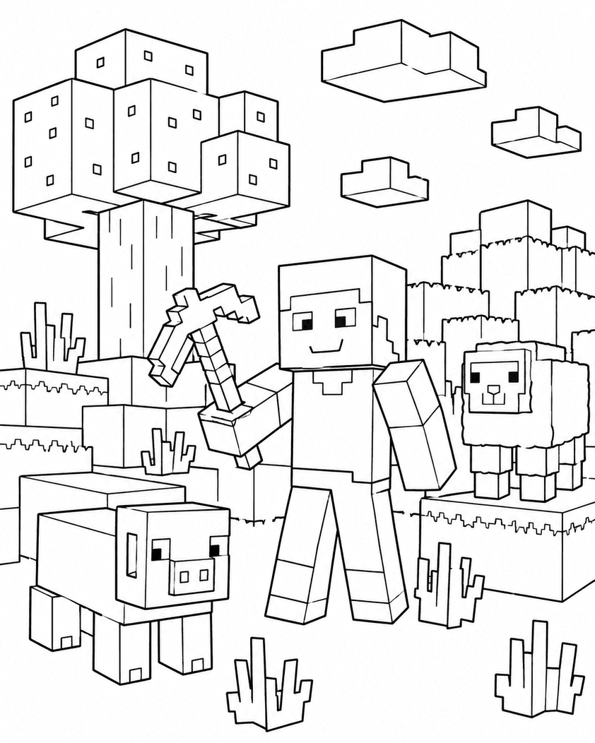 Minecraft para colorir