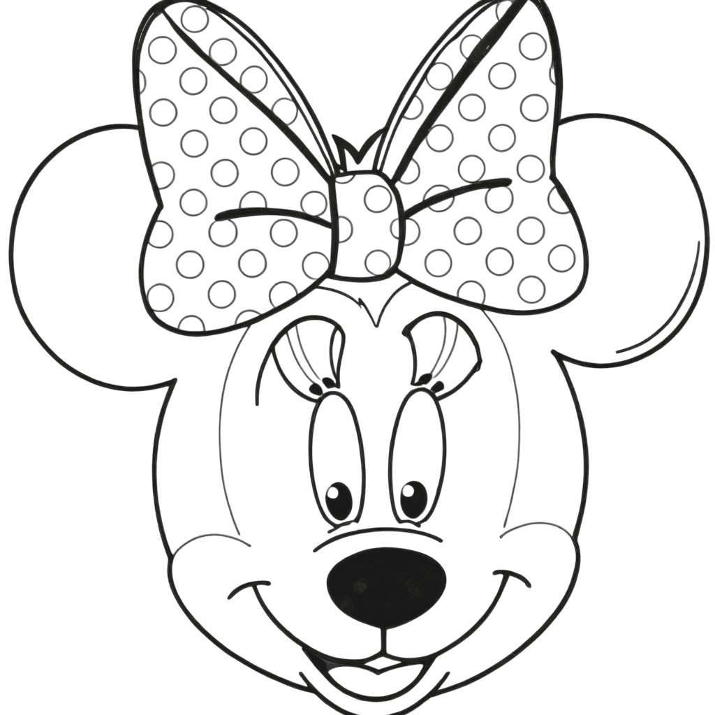 Minnie de laço para colorir