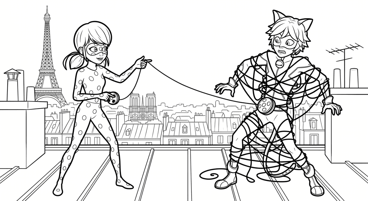 20 Desenhos de Miraculous para colorir