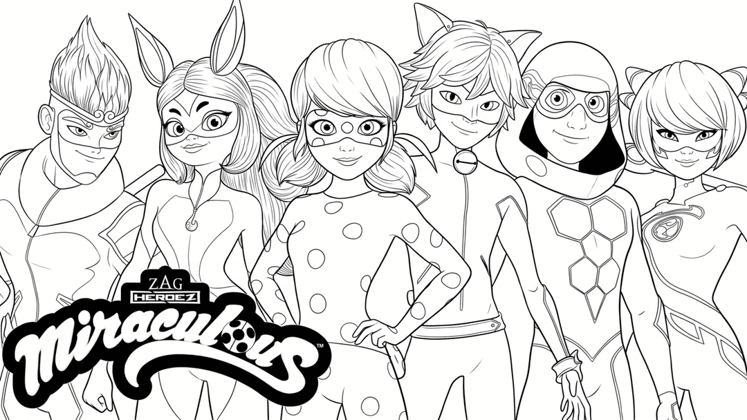 20 Desenhos de Miraculous para colorir