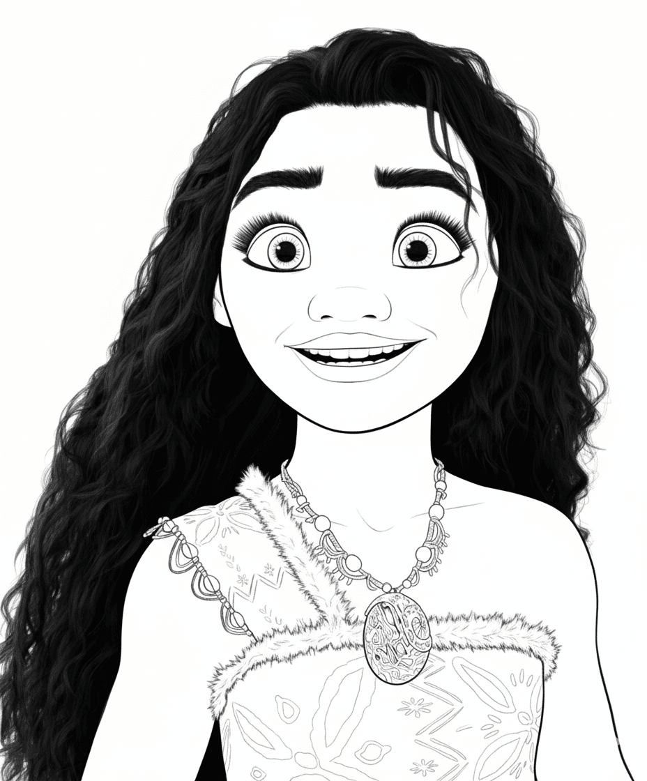 Moana para colorir