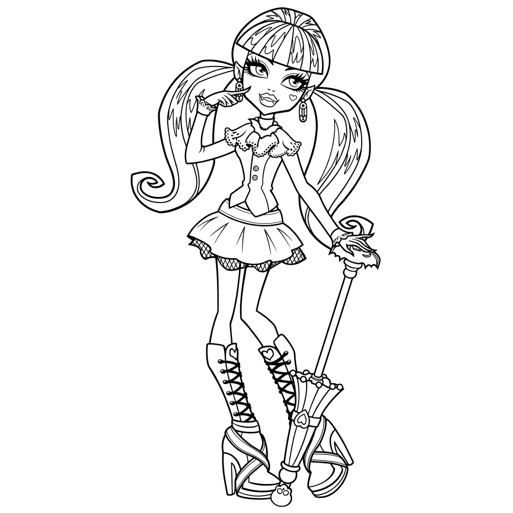 Draculaura Monster High para colorir