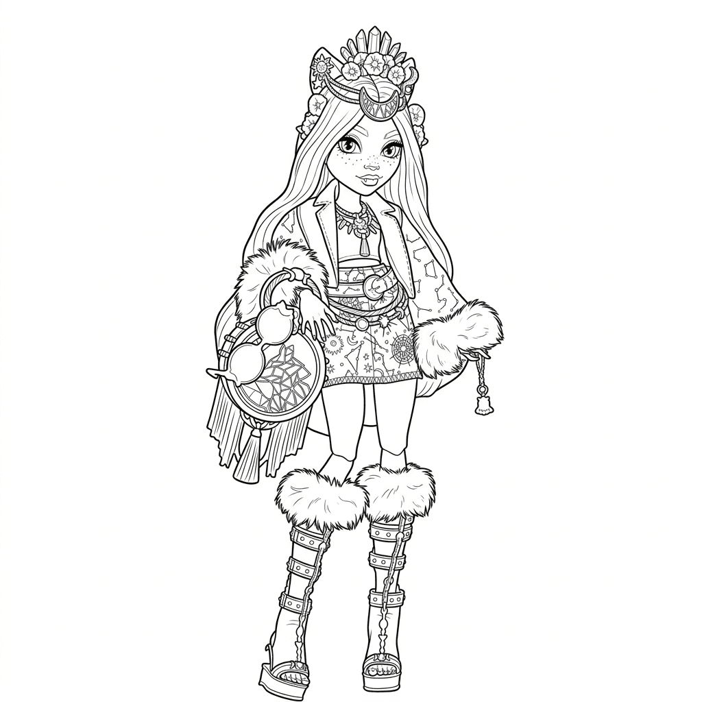 Wolf Monster High para colorir