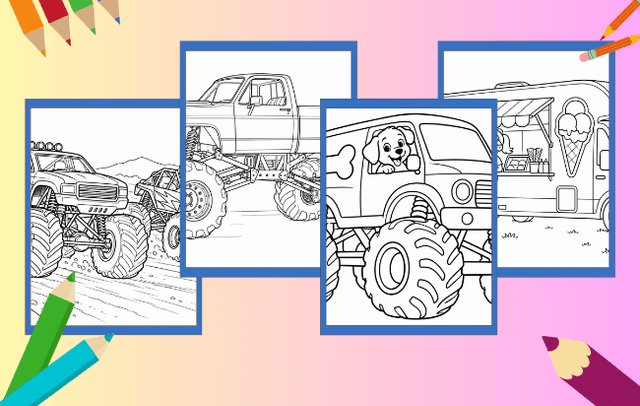 Monster truck para colorir