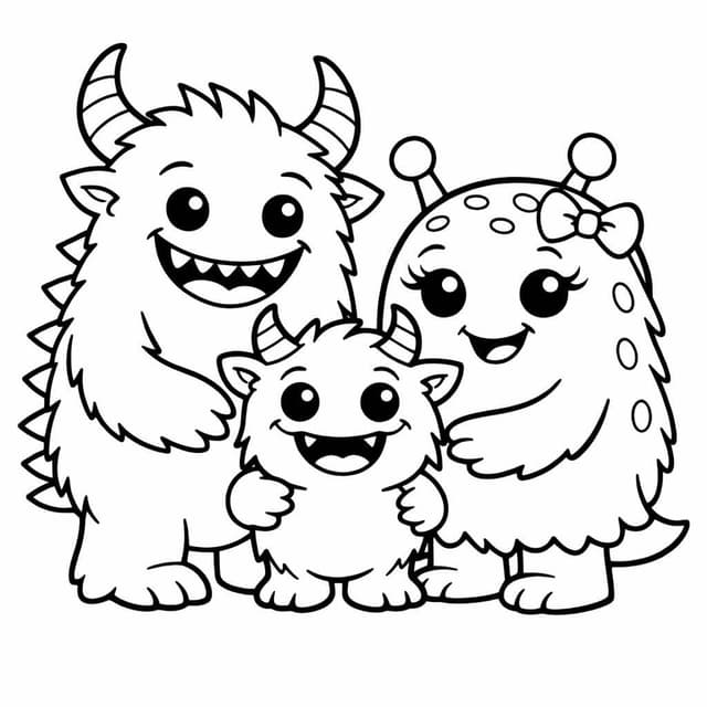 20 Desenhos de Monstro para colorir e imprimir