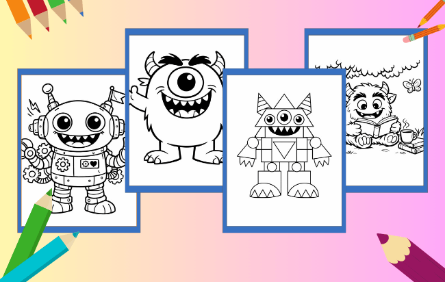 Desenhos de Monstro para colorir