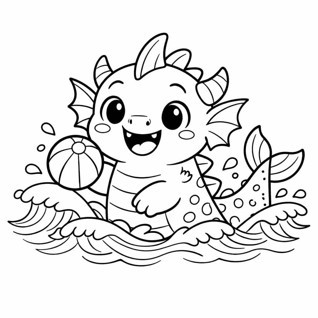 Monstro marinho para colorir