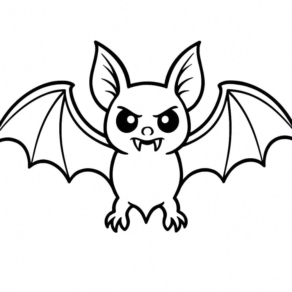 Morcego vampiro para colorir