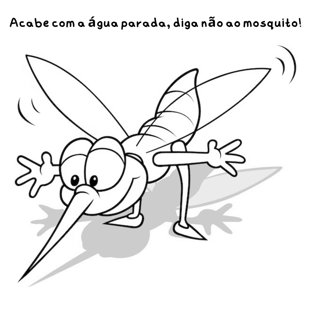 mosquito da dengue desenho para colorir