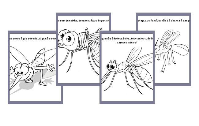 Desenhos do Mosquito da Dengue para colorir