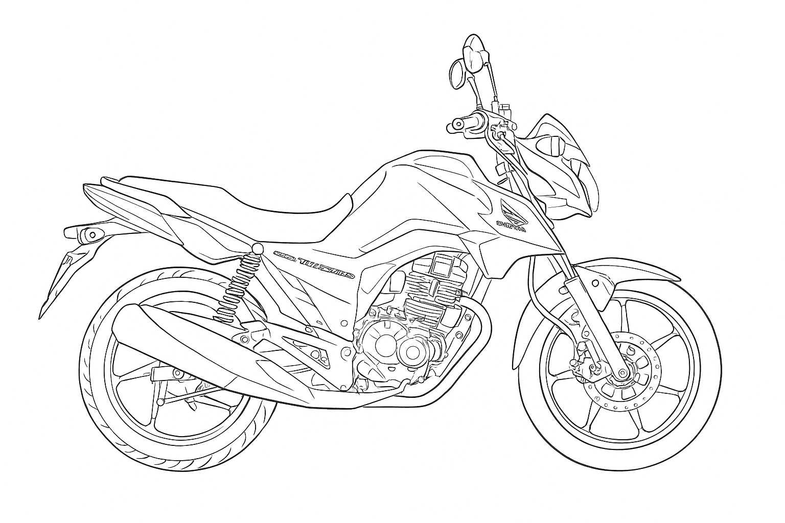 Moto 160 Para Colorir