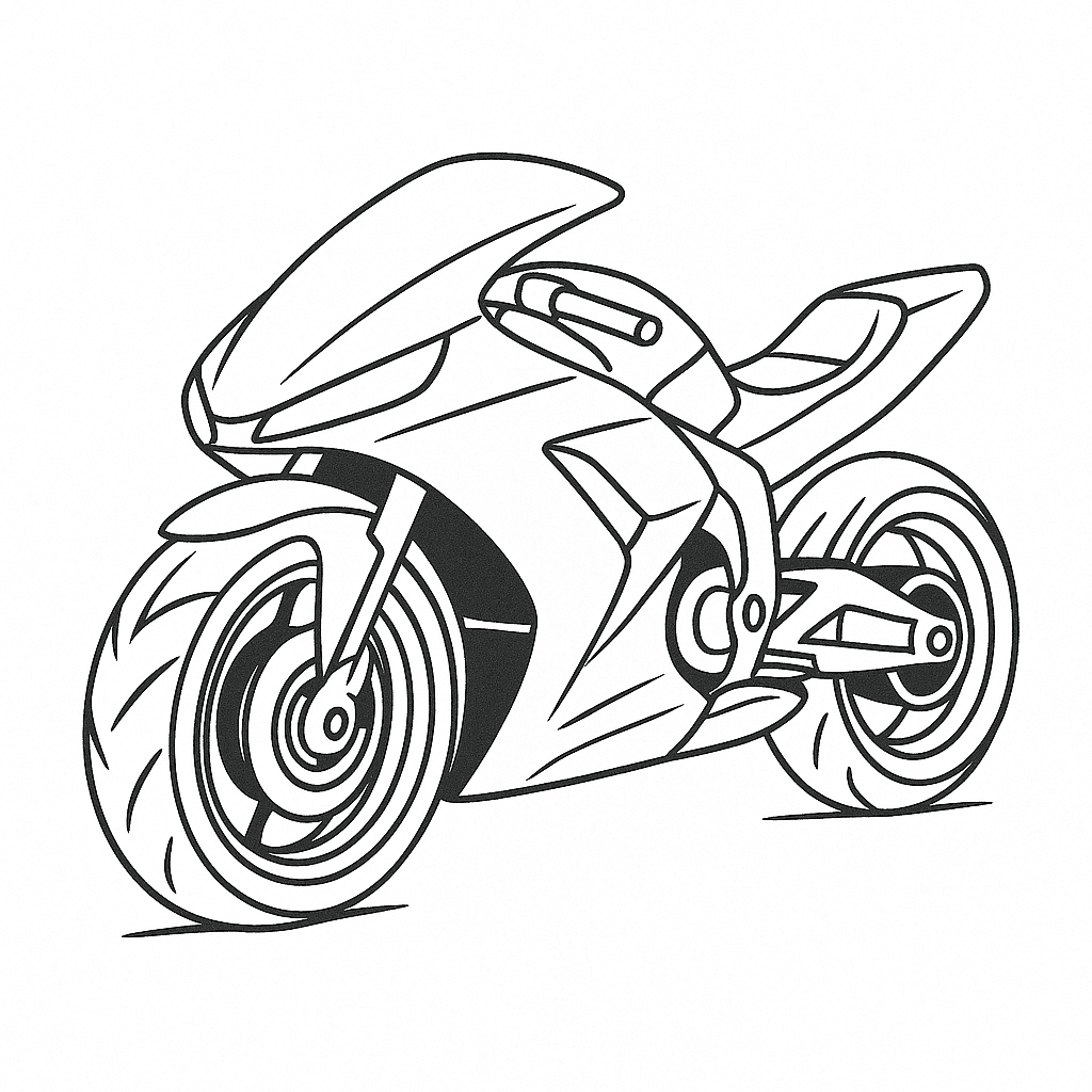 Moto futurista para colorir
