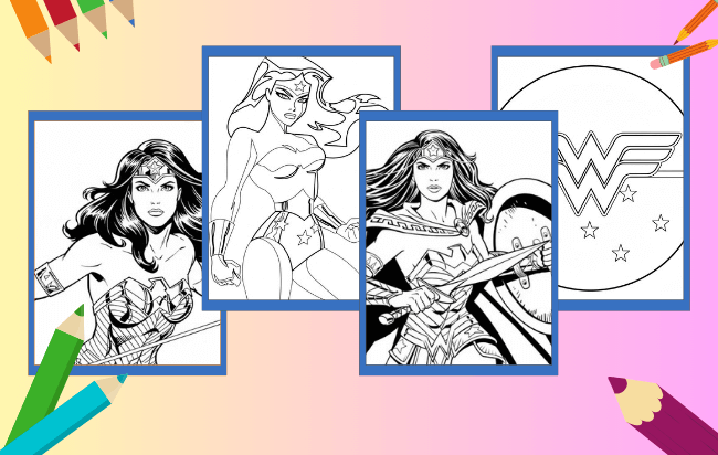 Desenhos de Mulher-Maravilha para colorir