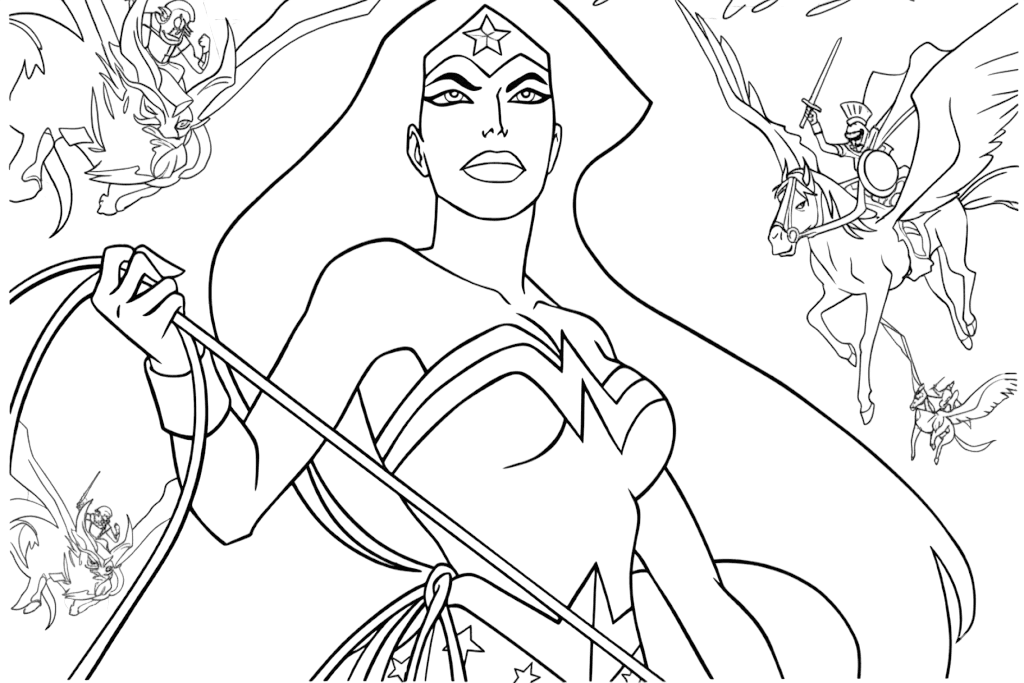 Mulher Maravilha 2009 para colorir