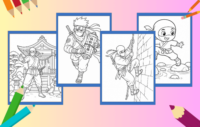 Ninja Para Colorir