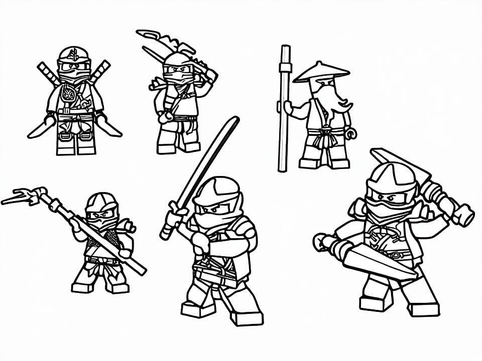 Ninjago para colorir
