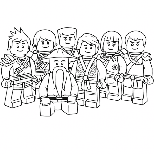 12 Desenhos de Ninjago para colorir e imprimir