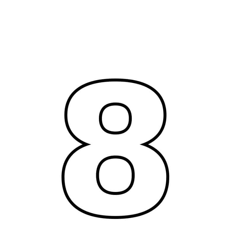 Número 8 para colorir