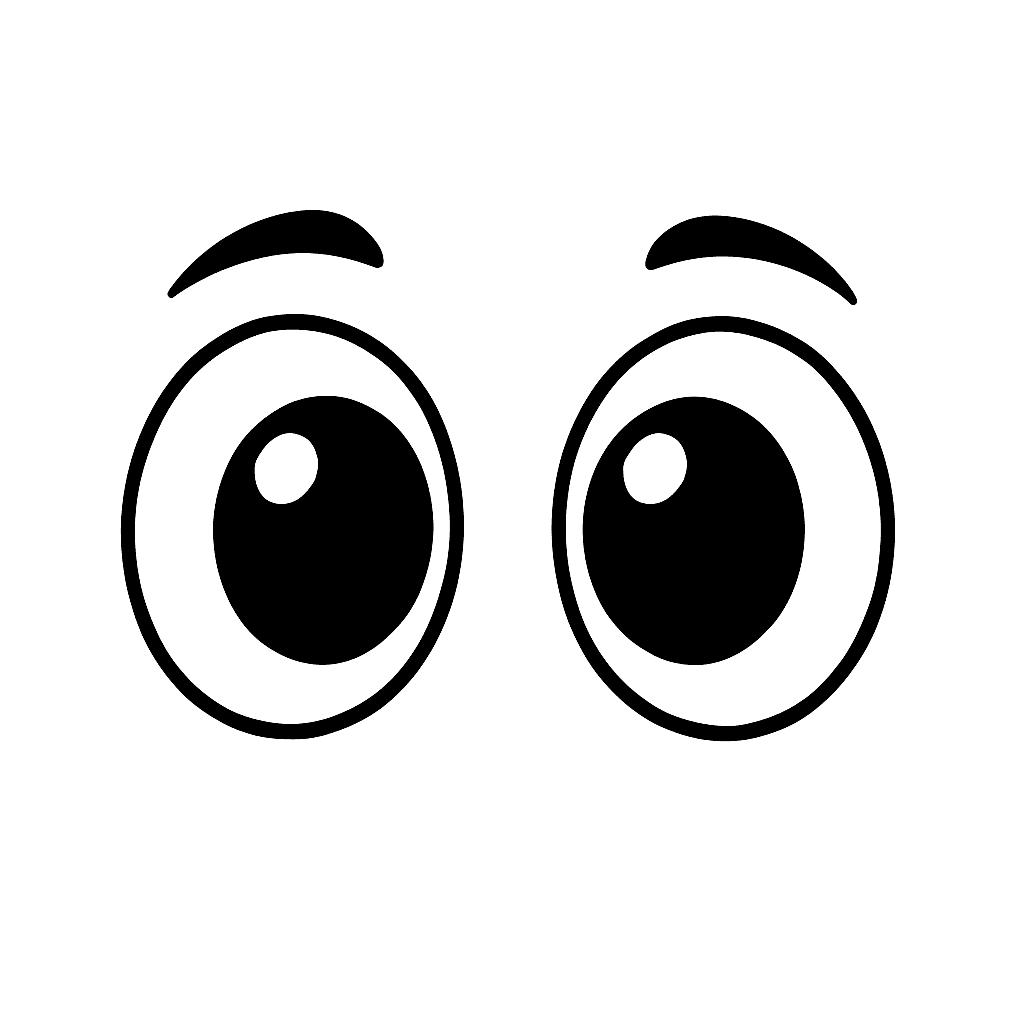Olhos de desenho animado para colorir