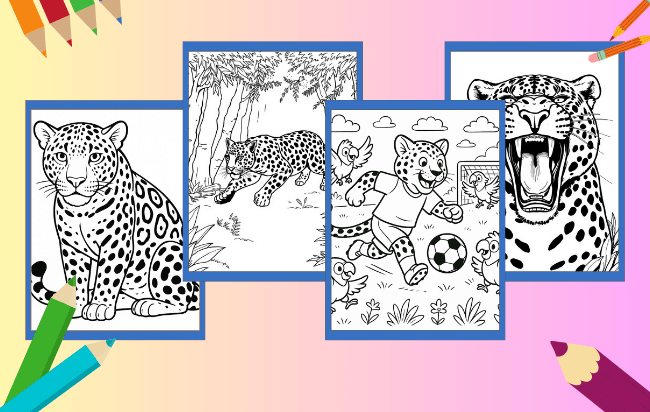 Desenhos de Onça para colorir