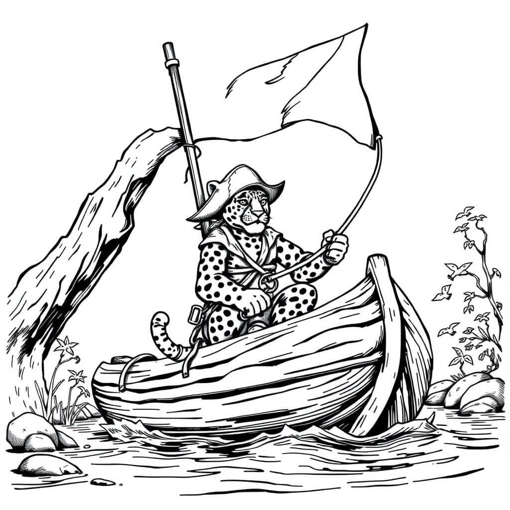 Onça pirata para colorir