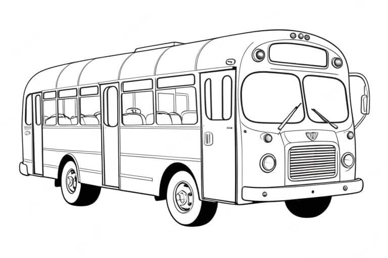 Ônibus para colorir