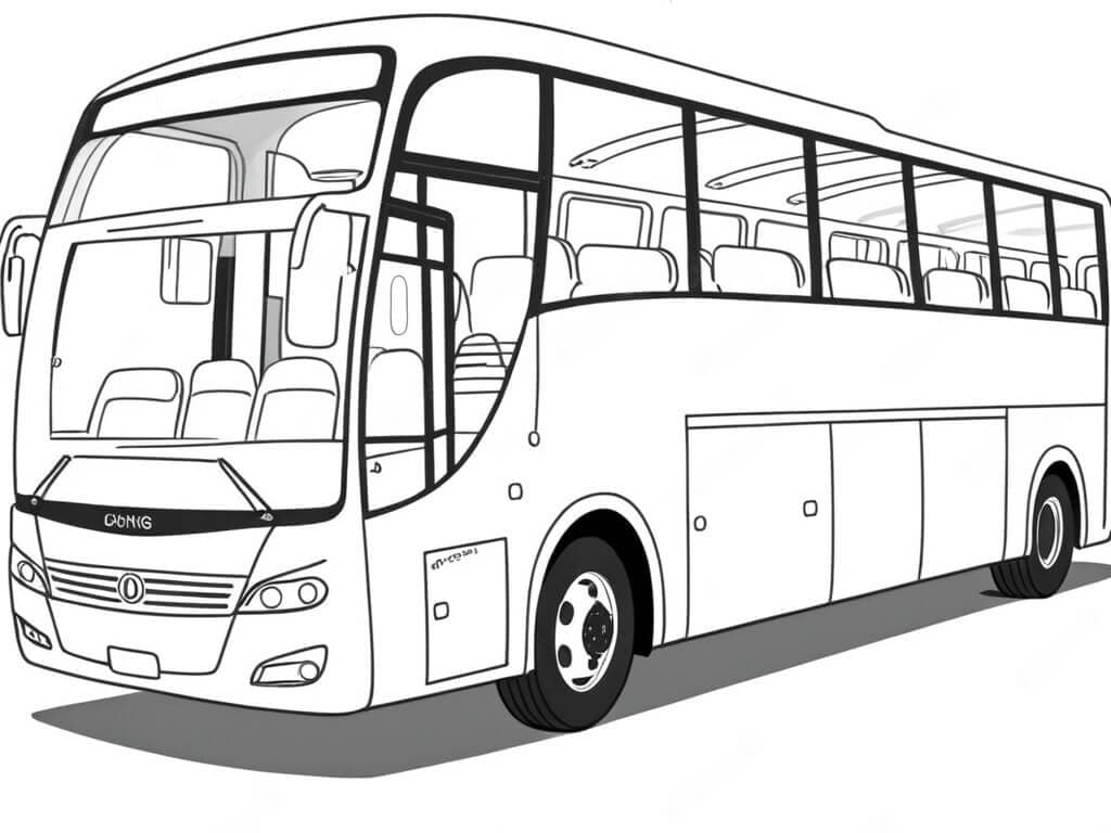 Ônibus de viajar para colorir