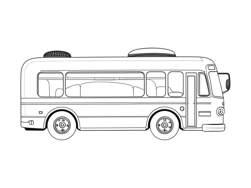 Ônibus diferente para colorir