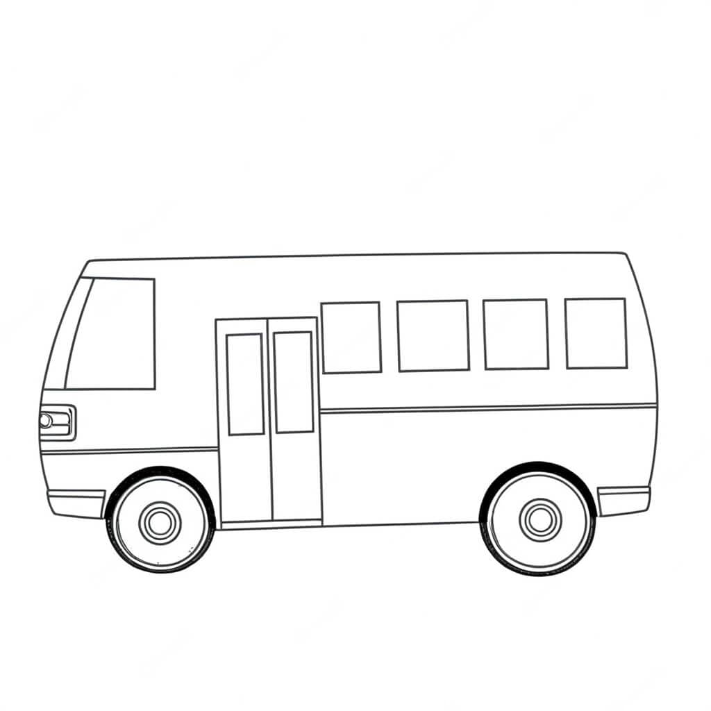 Ônibus educação infantil para colorir