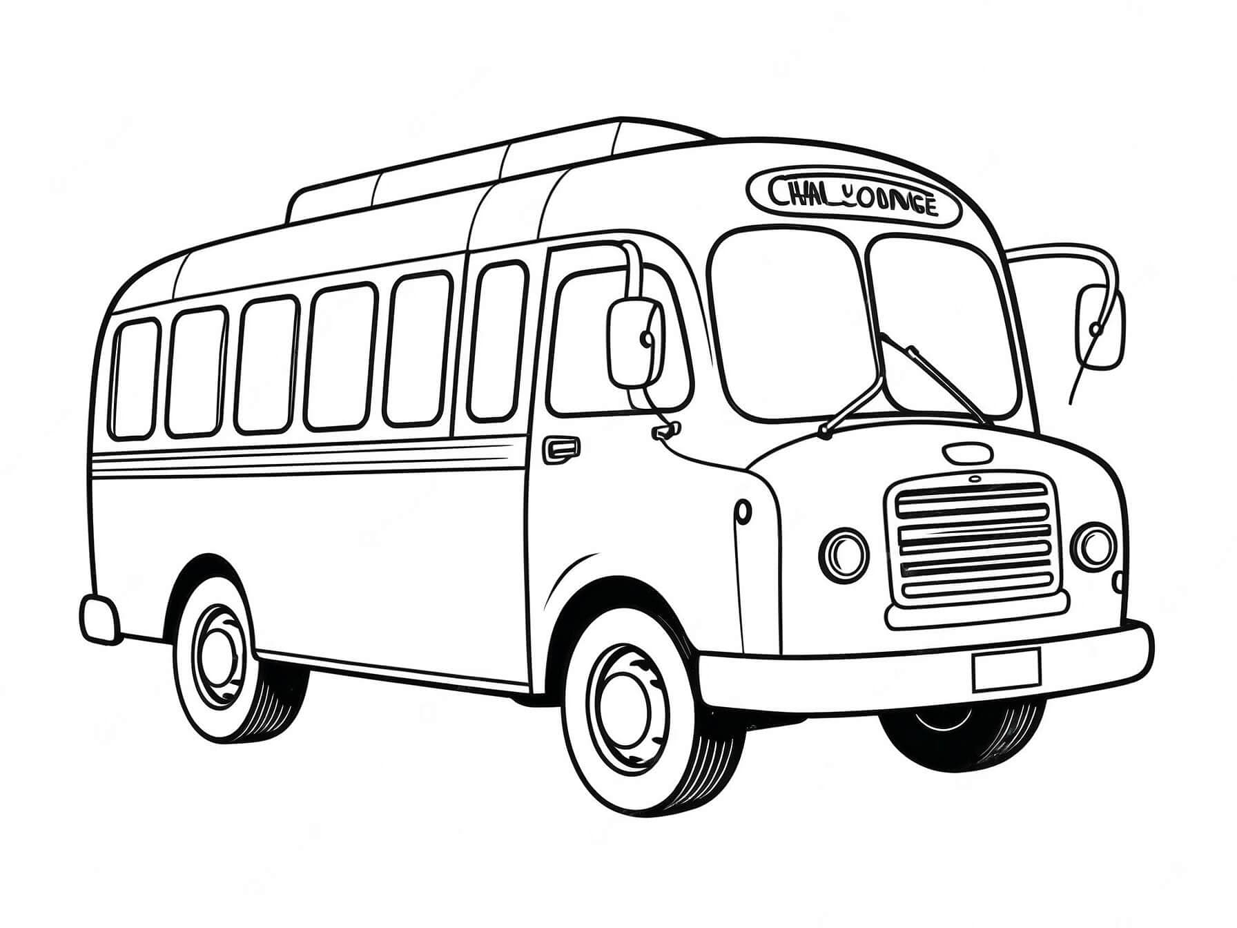 Ônibus estrangeiro para colorir