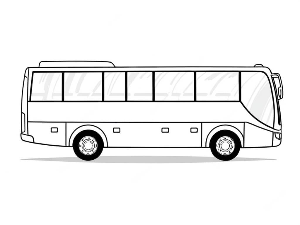 Ônibus lateral para colorir