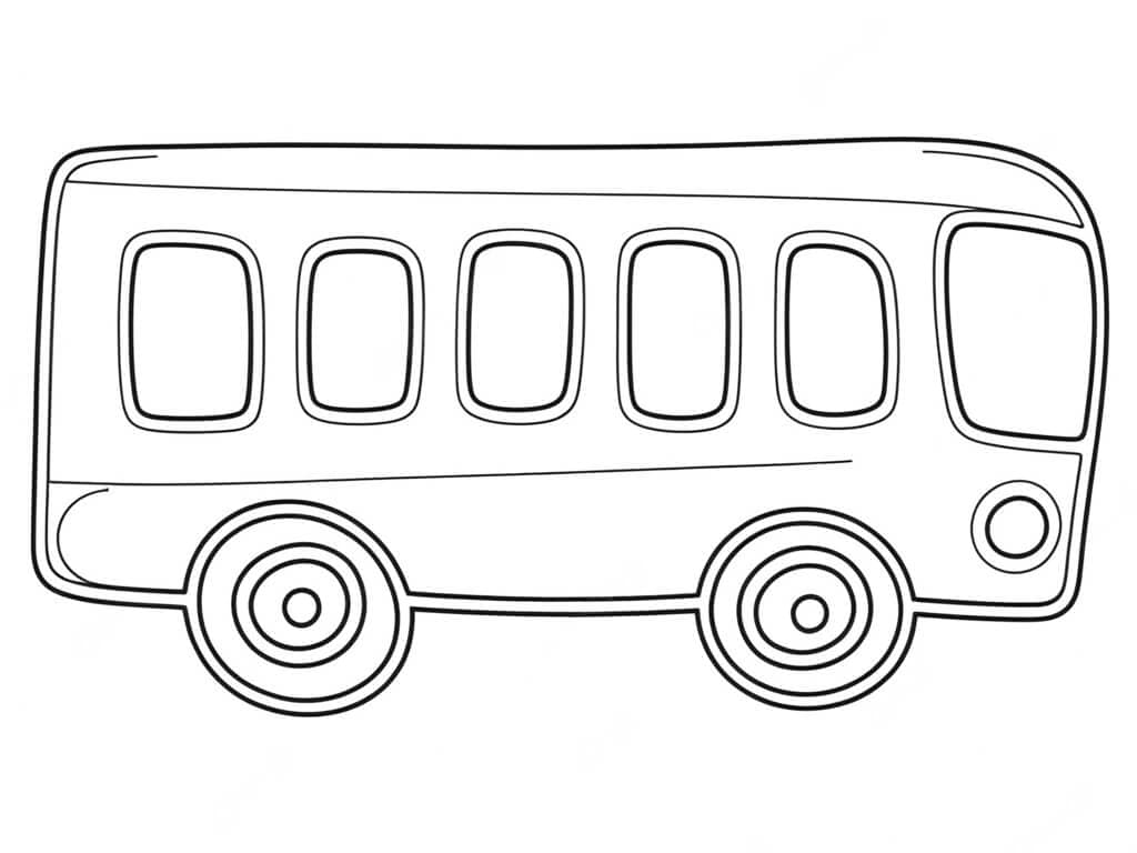 Ônibus para crianças para colorir