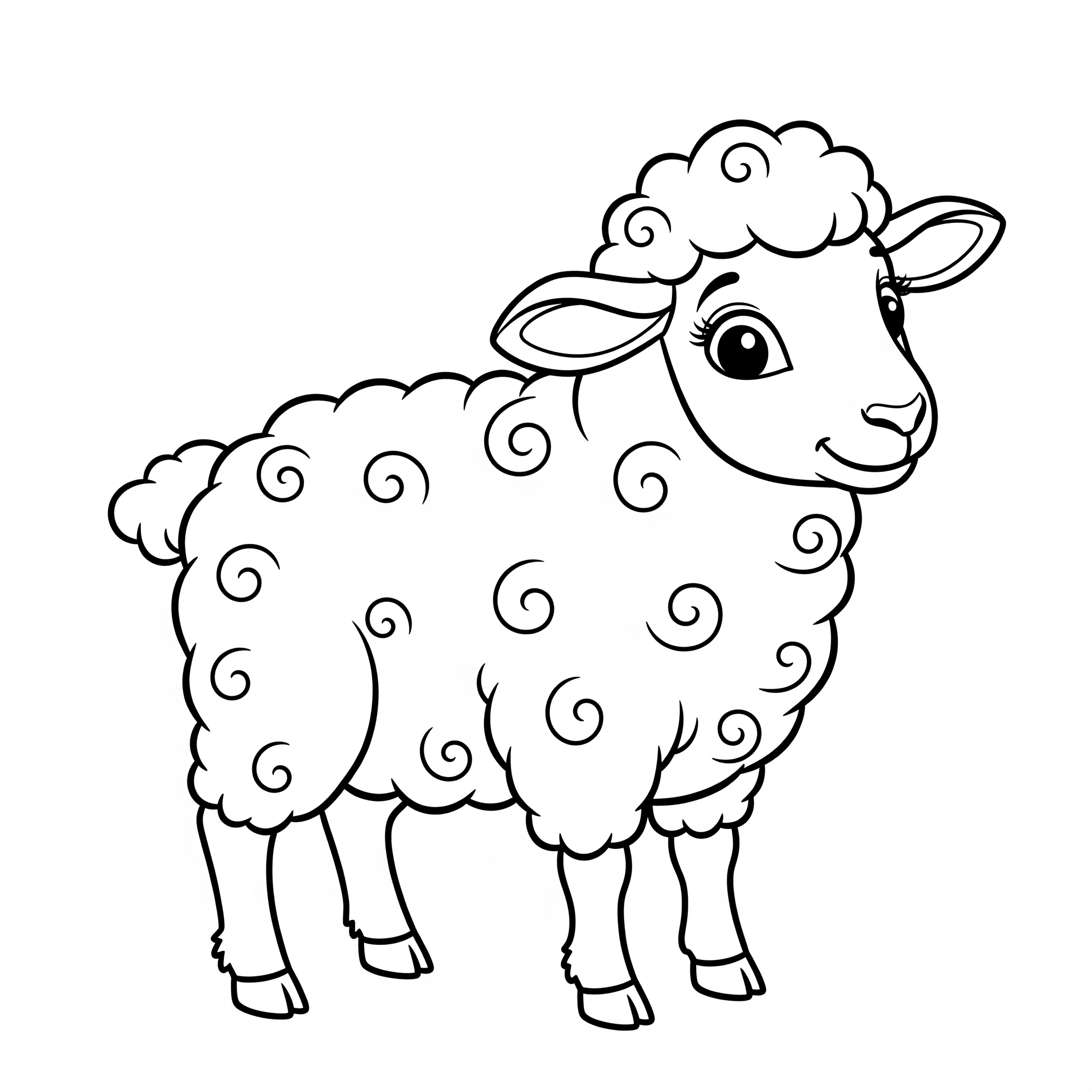 Ovelha fofa para colorir