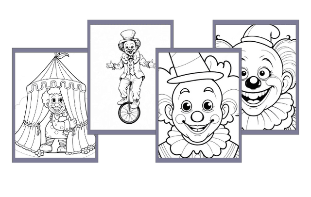 Desenhos de Palhaços para colorir